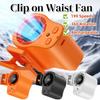 Clip-On-Ventilator Tragbarer LED-Display-Kühlventilator 360° Drehung USB-wiederaufladbarer Luftkühler für Auto LKW Büro Camping Reisen
