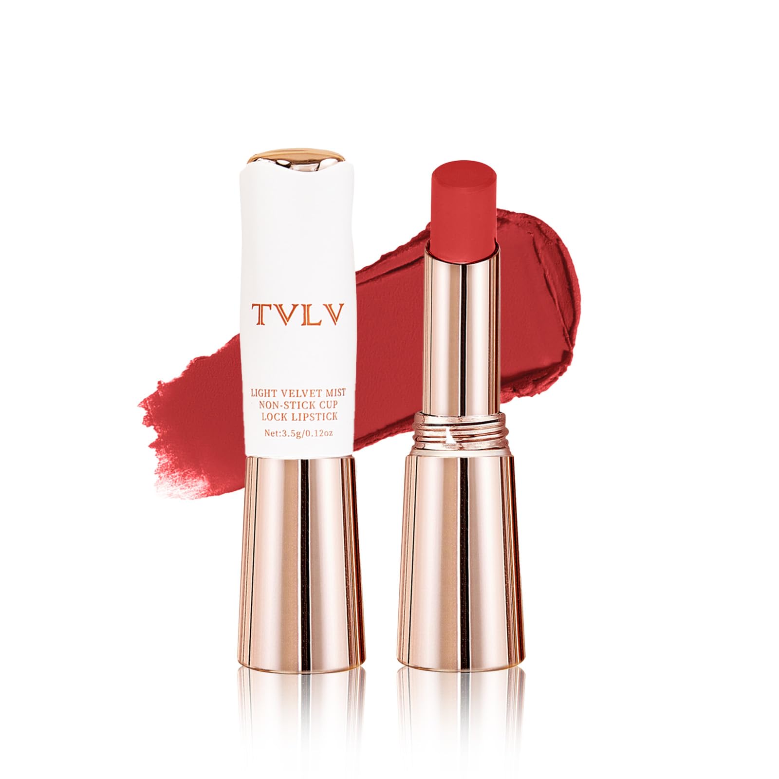

NovoUnow Lipstick Matte, Highly Pigmented, Velvet Finish, Long-Lasting, Fade-Proof, Waterproof, Moisturizing #04 Red Brown