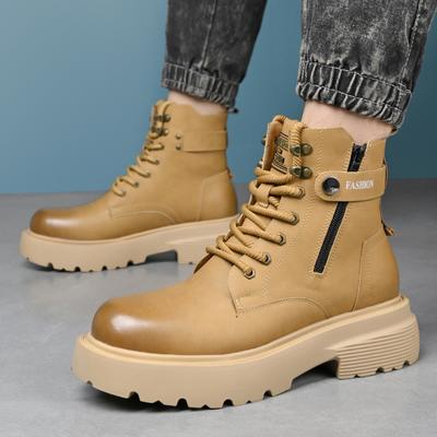 Fashion Fashion Motorcycle Boots for Men Classics Men's Ankle Boots High Slip On Office Versatile Walking Shoes Men Casual Low Top Shoes