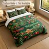 Christmas Theme Personalized 3Pcs Bedding Set Custom Text & Name 1 Sheet 2 Pillowcases Household Bedding 1pc