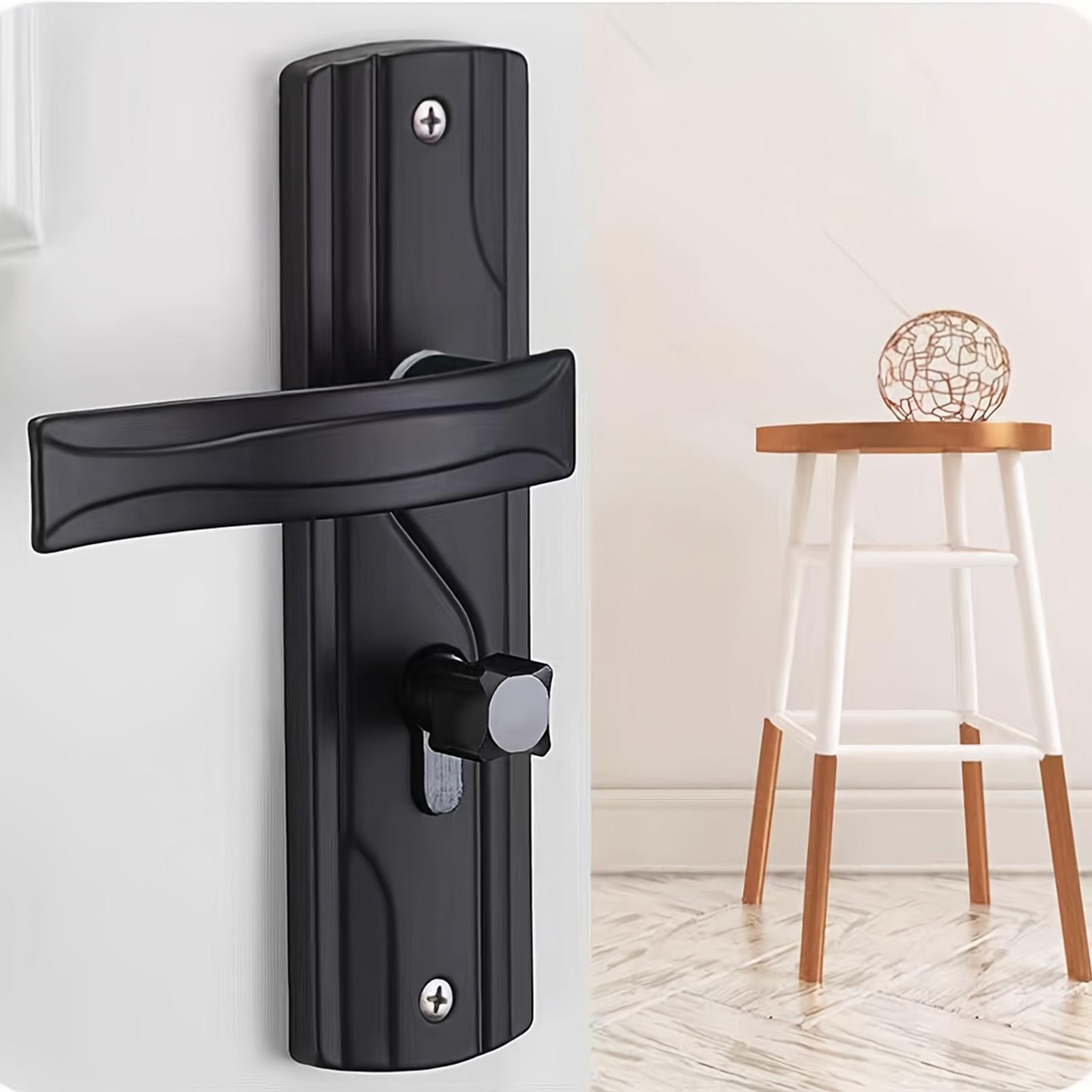 General  Purpose Silent Wooden Door Handle Lock For Household Rooms one size чёрный