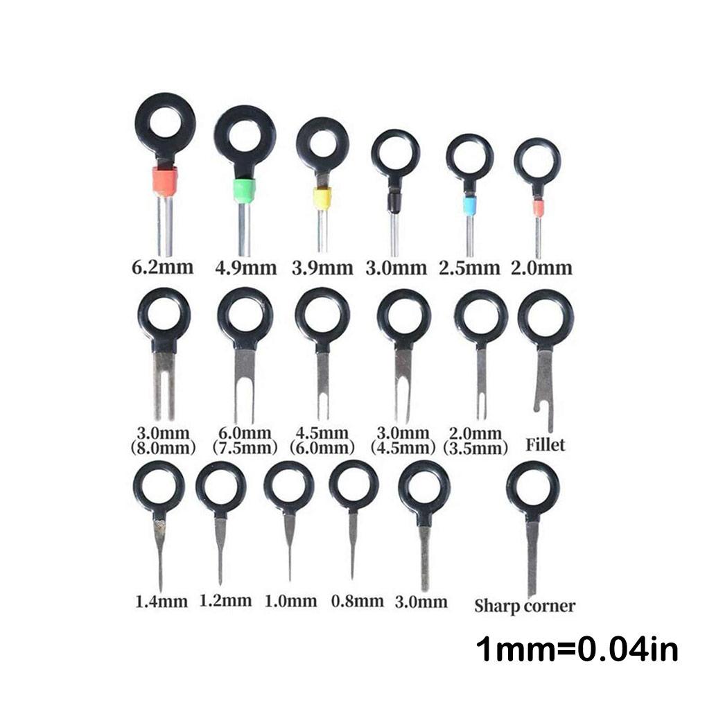 18 Pieces Car Terminal Ejector Removal Repair Tools Wiring Crimp Connector Stainless Steel Release Pullers