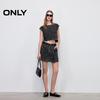 ONLY Women's Distressed Washed Sleeveless Cropped Denim T-shirt