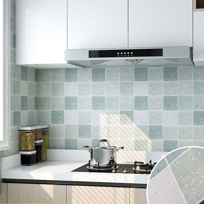 Kitchen Oil-Proof Sticker Waterproof Self-Adhesive High Temperature Stove Wallpaper Toilet Bathroom Tile Renovation Wall Sticker