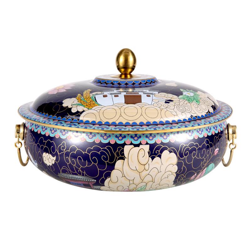 ZISIZ Cloisonné Copper Induction Hot Pot