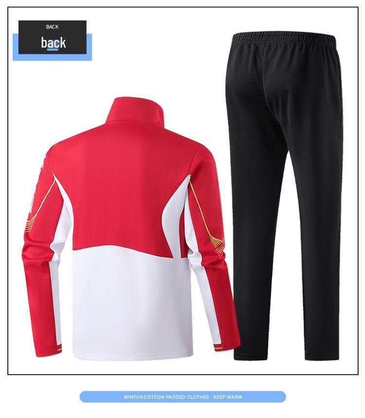 Custom Spring/Autumn Chinese Team Sports Suit for Men & Women, Stand-Up Collar, Casual Training Attire.