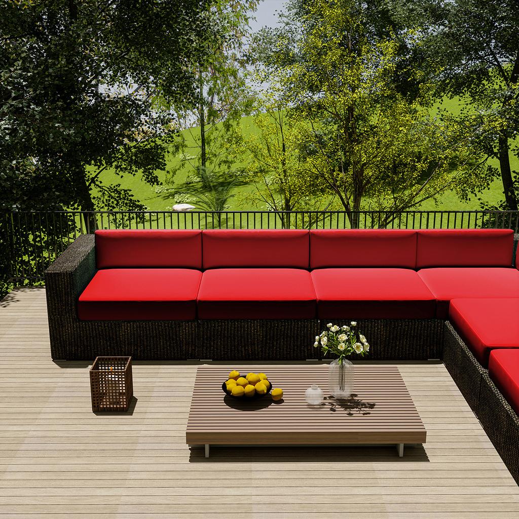 Stretch-Sofa-/Couch-Kissenbezüge, Terrassen-/Outdoor-Kissenbezüge, Ersatz, wasserdichte Sofabezüge, Schonbezüge, waschbarer Möbelschutz für Haustiere