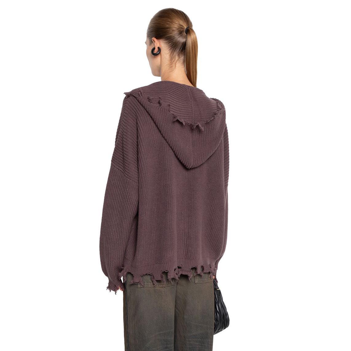 

Американский повседневный женский кардиган на молнии с капюшоном - свитер в европейском стиле на осень/зиму