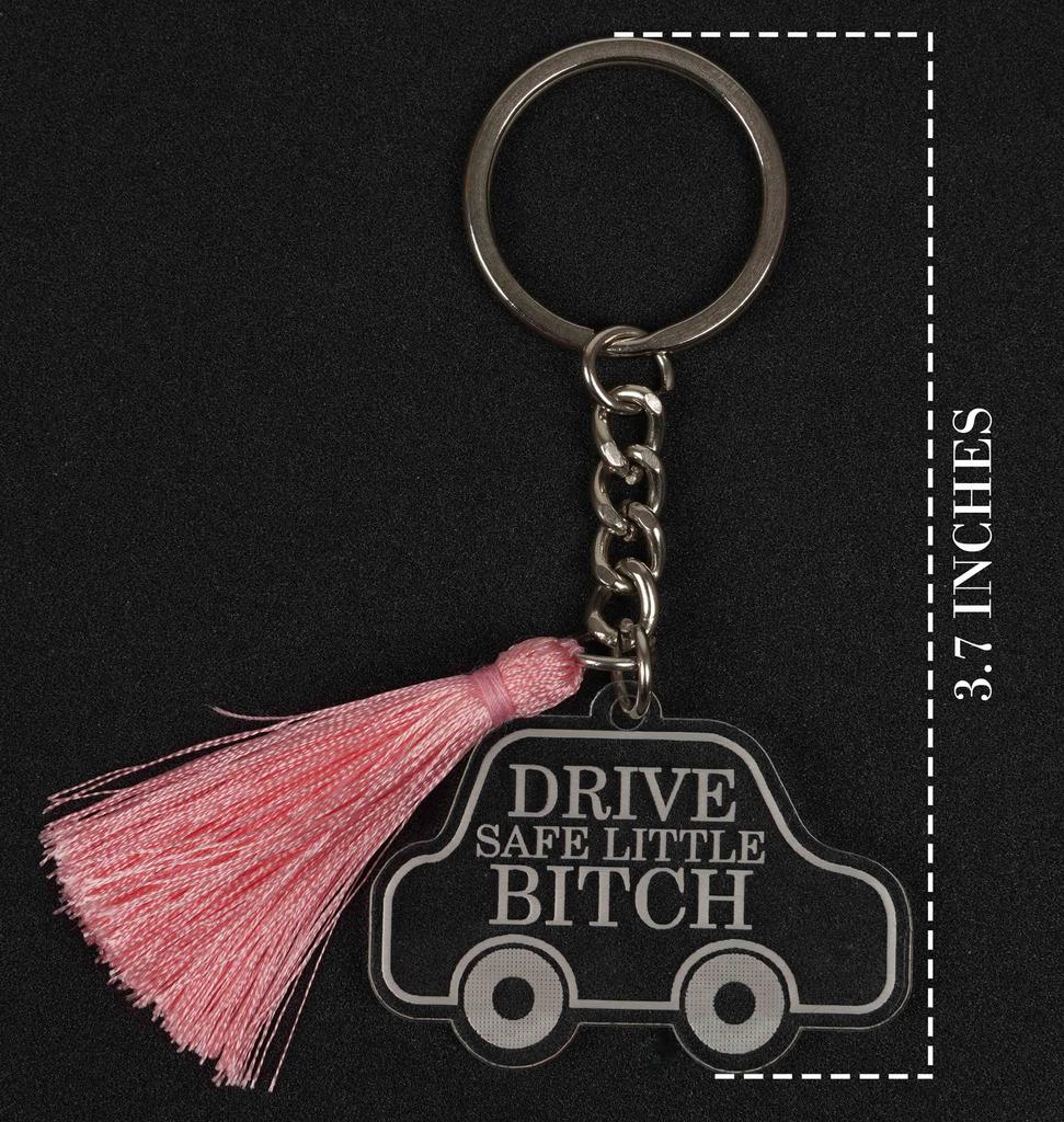 Inkdotpot Key Chain For Sister Engraved Acrylic Key Holder Housewarming Gift