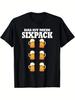 Men'S Fun Beer Six-Pc Abs Graphic T-Shirt - Features The German Phrase 'Das Ist Mein Six-Pa' Along with a Beer Mug Design