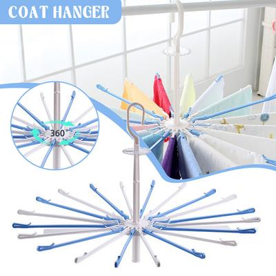 Foldable Umbrella Clothes Drying Rack, Windproof Hanging Hanger for Baby Diapers, Towels, Socks, Indoor Outdoor Use