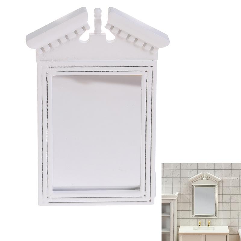 1/12 Dollhouse Miniature Mirror Model Bathroom Dressing Accessories Furniture Decoration great for daily use perfect for gifting