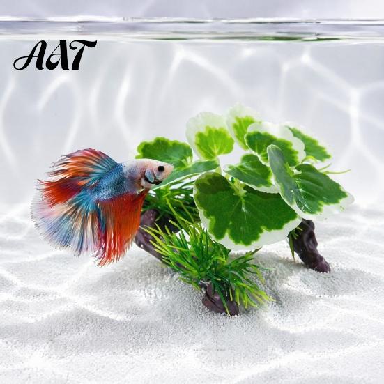 Betta Fish Hiding Spot Aquarium Artificial Plant, Realistic Plastic Plants, Underwater Faux Greenery, Decoration Tank Fake Aquatic Plants for Scenery