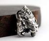 Ganesha Ganesha Indian God Amulet Good Luck Silver 925 Pendant Top Pendant Pen Top Accessories Three-headed