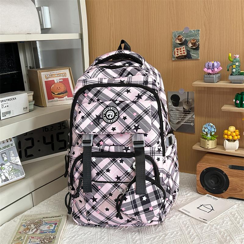 Women's Star Printed Backpack with Coin Purse