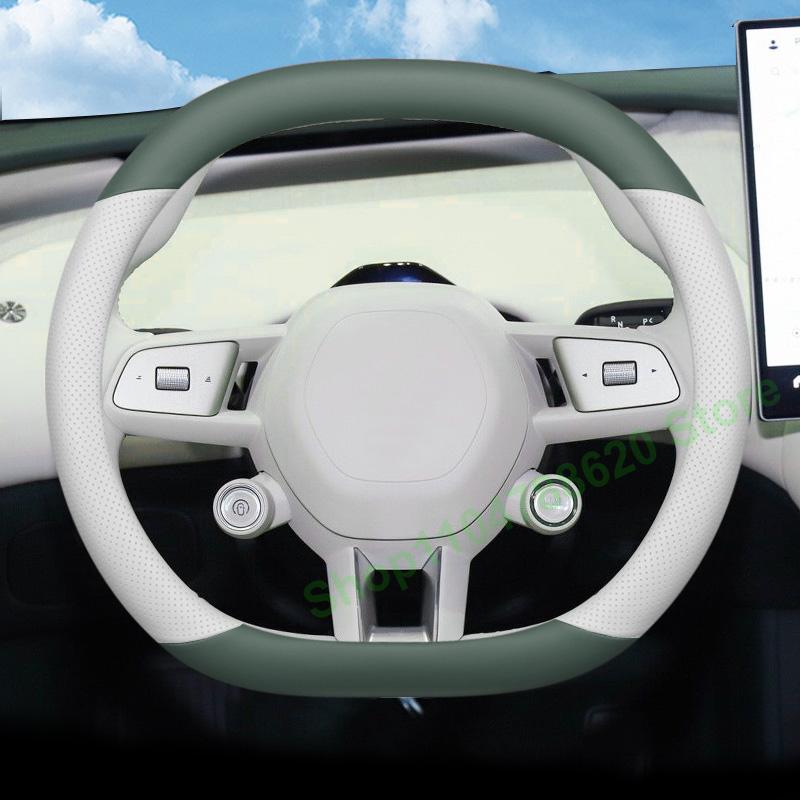 Four Seasons Non-slip Leather Steering Wheel Cover for Xiaomi YU7 SU7 2025 Interior Decoration Accessories