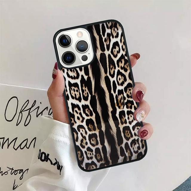 Fashion Sexy Leopard Print Phone Case Cover For iPhone 17 Air 15 16 14 13 12 Pro Max 11 Pro Max Plus Coque Shell