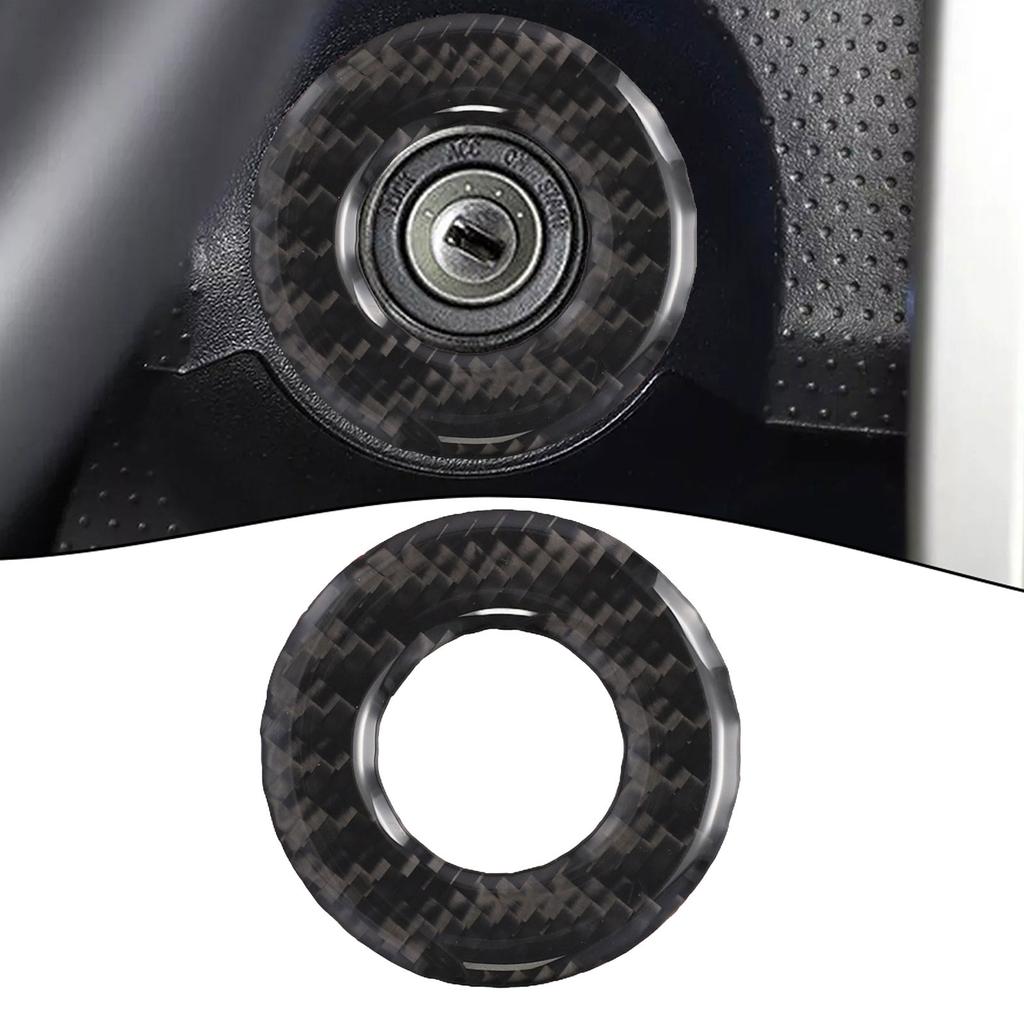 Auto-Innendekoration, Zündschalterring aus Kohlefaser, Autoverschönerung, einfache Installation, Epoxidbeschichtung, FJ Cruiser 2007–2024