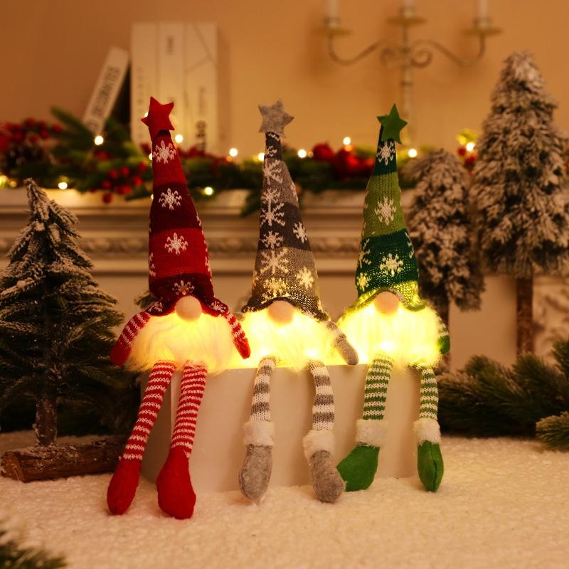 Glowing Gnome Christmas Faceless Doll Merry Christmas Home Decoration Navidad Natal Gift for New Year Christmas Gifts