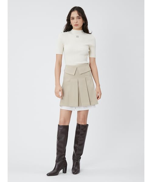 FRAY I.D. Pierre Cardin Shirt Layered Tuck Skirt FWFS241807 Women's BEG