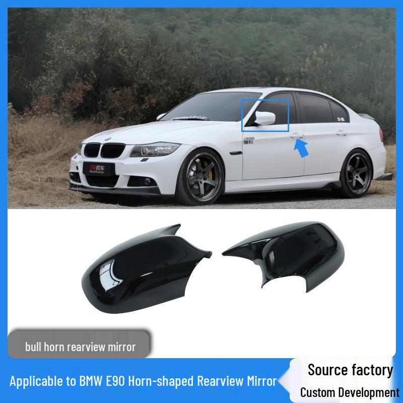 Modified Horn Rearview Mirror Cover for 08-11 BMW 3 Series E90 E92 E93 E81 E82 E87
