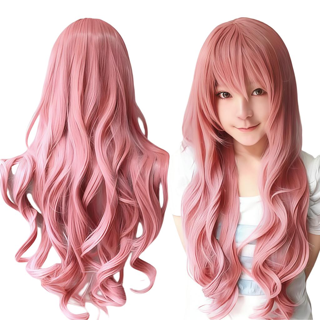 Synthetic Hair Forest Green Lolita Cosplay Wig Curly Sailor Pluto Anime Wigs Tsuyu Asui Halloween Costume Wig for Girl