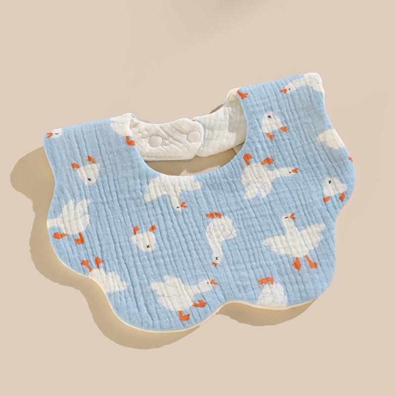 Six-Layer Cotton Petal Bib for Newborns, Boys & Girls - Thin, Soft & Absorbent