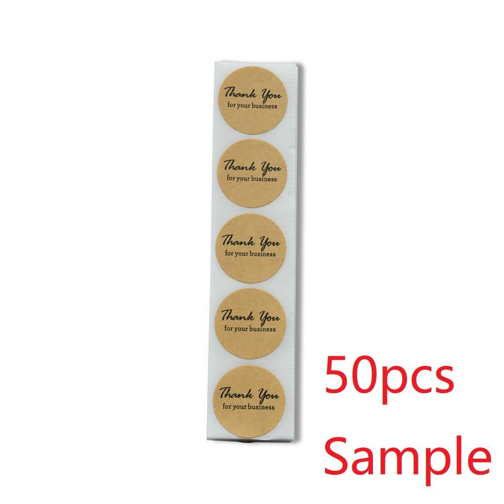 50pcs/lot Paper Flowers Thank You Stickers for Wedding Favors and Party Seal Labels Business Packing Label Stationery Sticker
