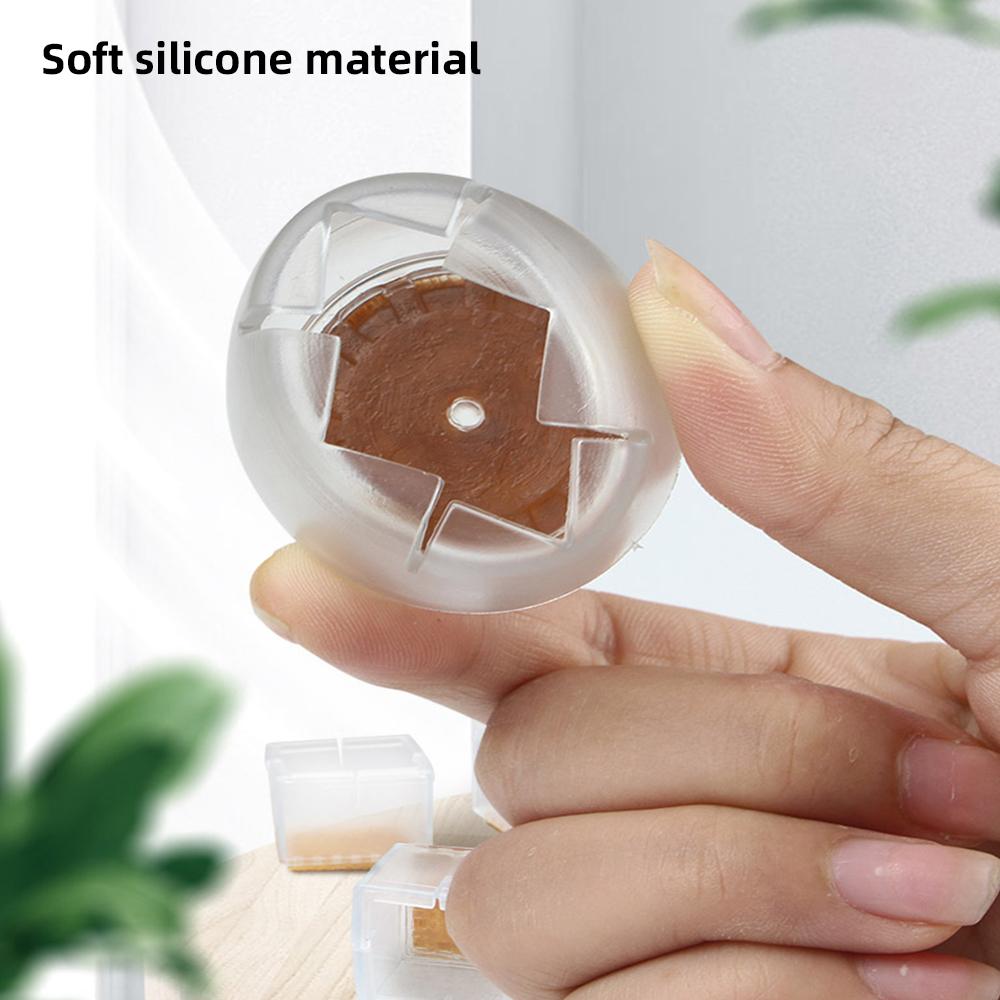 4/12Pcs Chair Legs Covers Hardwood Floor Protector Mat Furniture Table Legs Pads Felt Bottom Wrapped Anti Scratch Chair Leg Caps