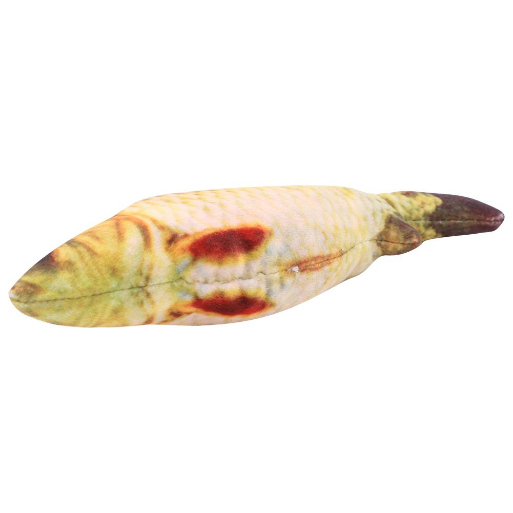 Funny Soft Pet Kitten Cat Mint Stuffed Simulation Playing Toy Fish Shape Plush Toys New 20CM