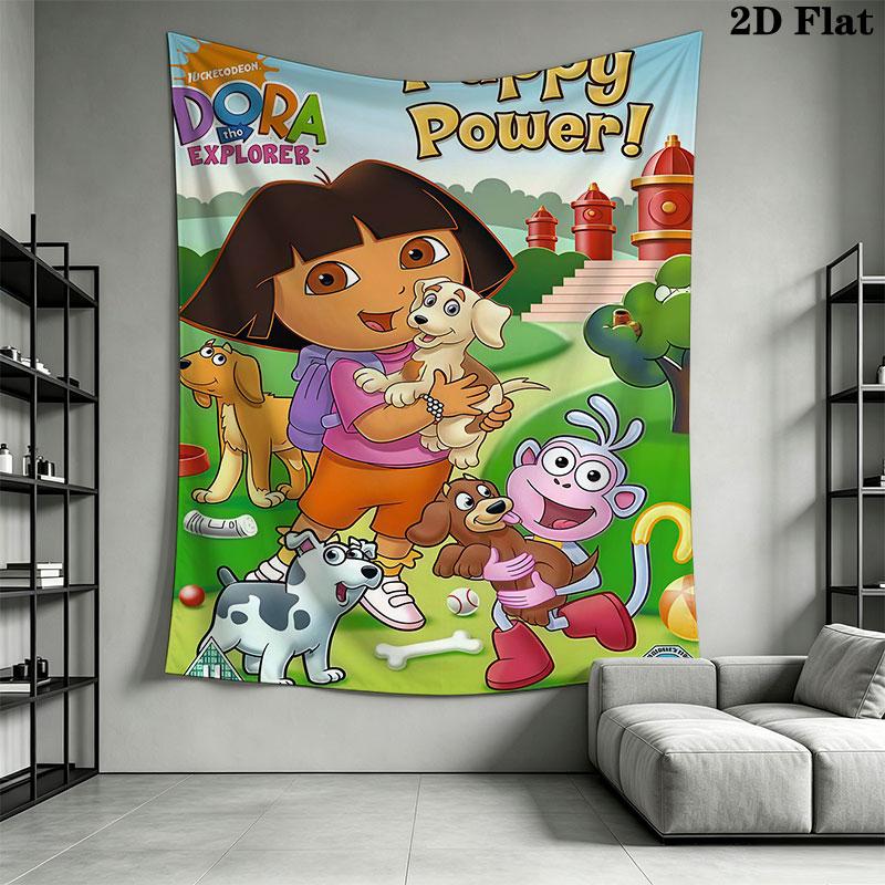 Dora the Explorer C Wall Hanging Printed Fabric Blanket Decorative Tapestries for Bedroom Living Room Home Decor