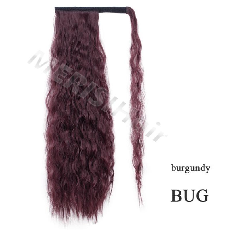 Long Afro Curly Synthetic Drawstring Ponytail Hairpieces Women Hair Extension Heat Resistant