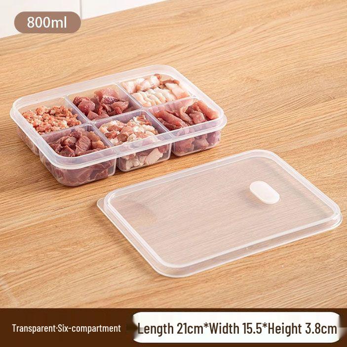 Frozen Meat Storage Box with Lid - Food Grade Refrigerator Compartment for Freshness