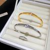 Vintage Zircon Circle Bracelet For Women With Silver And Gold Finish Stylish Jewelry Accessory