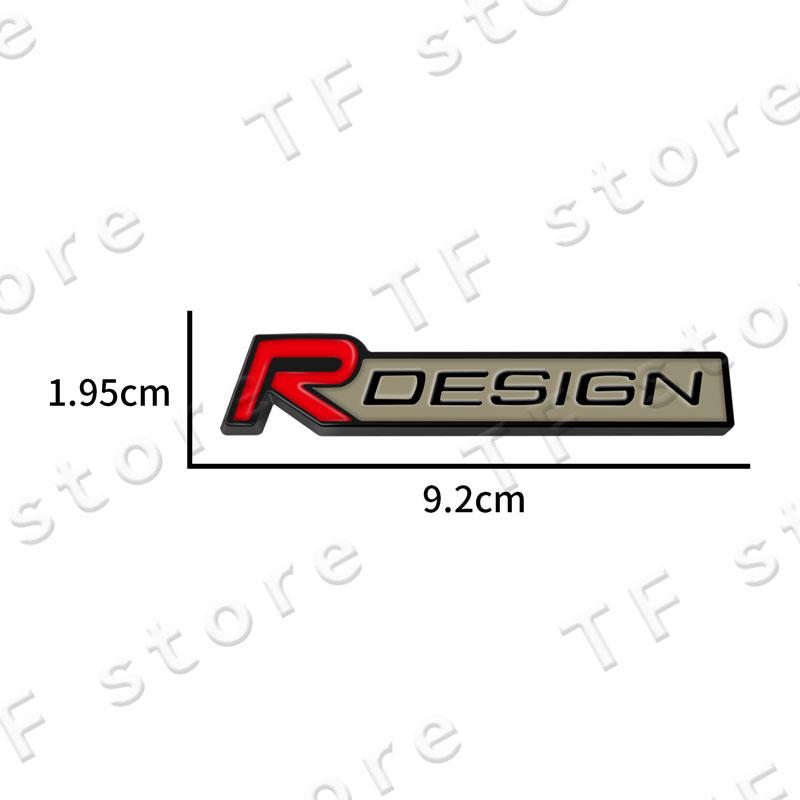 R Design Logo Car Front Grille Emblem Sticker For Volvo XC60 XC40 XC90 S40 S60 C30 V60 Car Side Fender Rear Trunk Badge Decor