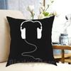 Headphones White Pillow Case Printed Home Soft Throw Pillow Headphone Headphones Music Musical Notes Fun Happy Hiphop