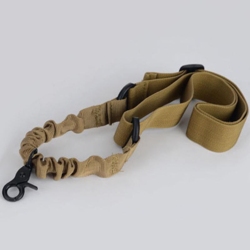 Single Point Tactical Sling Strap Bungee Hook Adjustable Nylon Shoulder Strap Gun Sling for Rifle