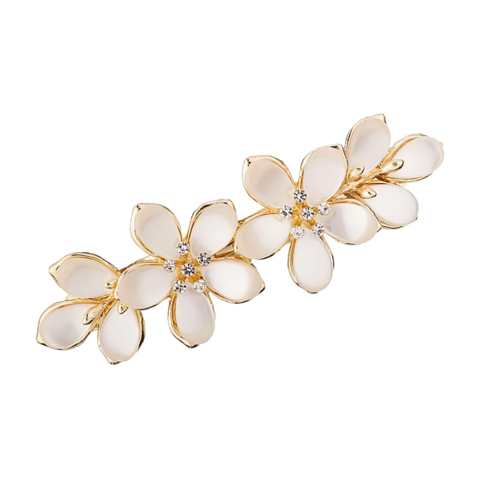 

Элегантные заколки для волос «кошачий глаз» со стразами, весенние, для женщин и девушек, для повседневного использования, с нежным цветочным дизайном, надежно фиксирующие заколки-автоматы