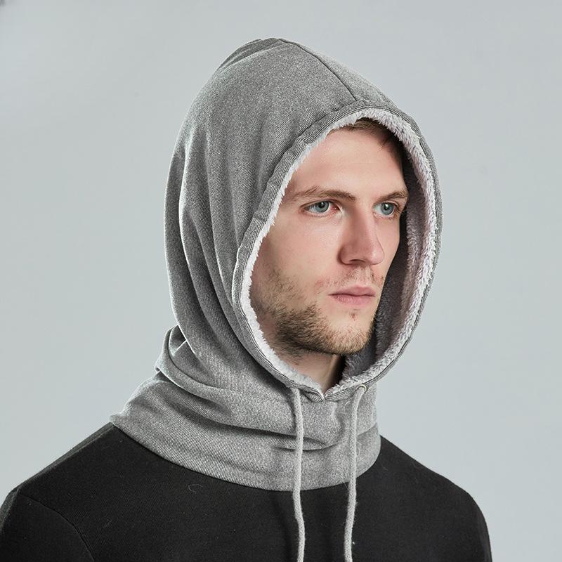 Winter Hat Men's Outdoor Riding Hat Windproof Fleece Warm Scarf Mask