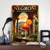Vintage Inspired Negroni Cocktail Tinplate Poster Customized Wall Art Vintage Retro Metal Signs for Wand Deko Luxury Home Decor