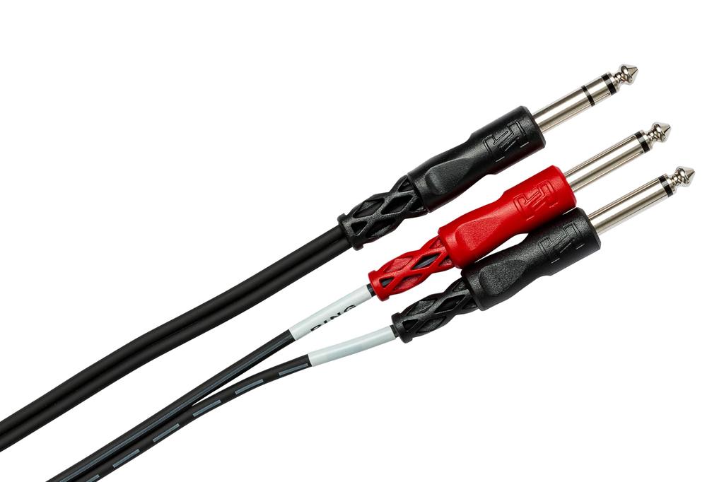 Hosa STP-202 2m Stereo Phone Male to Mono Phone Male x 2 Insertion Cable