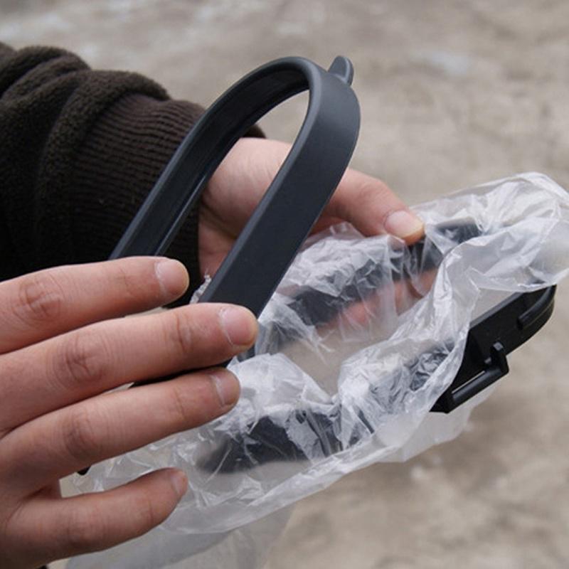 Car Rubbish Bag Plastic Clip Vehicle Garbage Bags Frame Pasted Trash Holder Black Universal