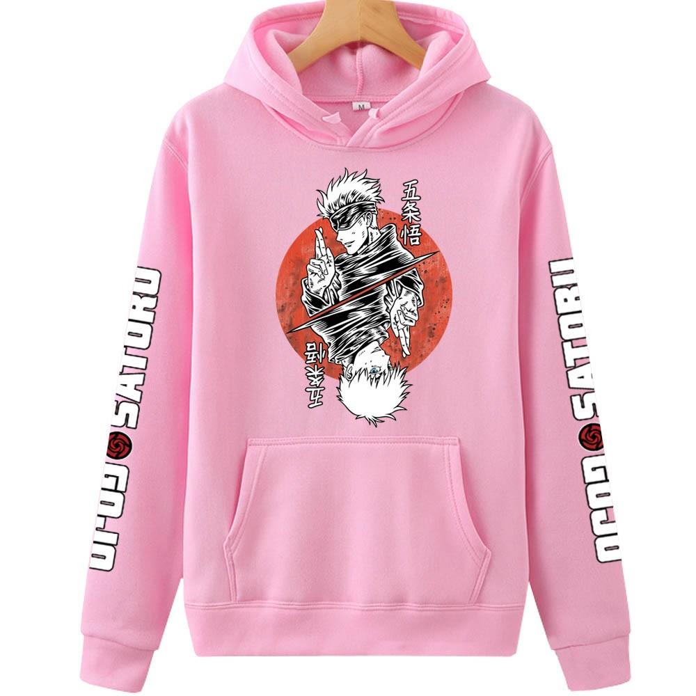 Anime Jujutsu Kaisen Print Grafik Hoodies Vintage Übergroßes Kapuzensweatshirt Langärmliger Hoodie Herren Damen Kleidung