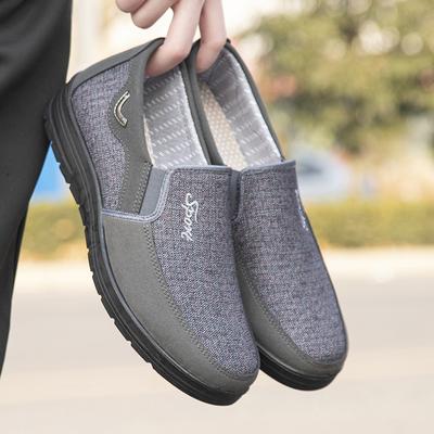 Stepping Shoes Soft Sole One Pedal Casual Shoes Breathable Lightweight Cloth Shoes Men