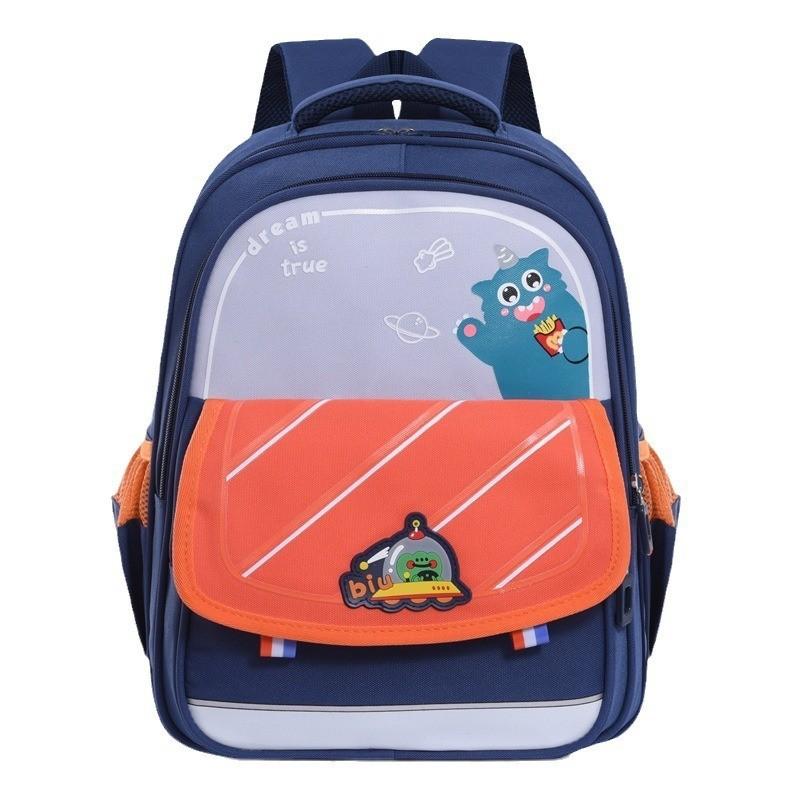 Adorable Cartoon Oxford Fabric Kids Backpack Unisex Lightweight Spine Protection
