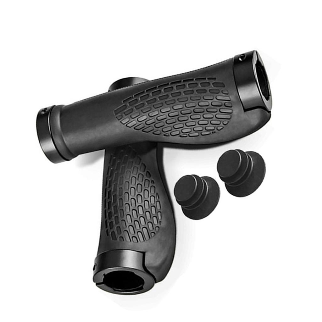 Bike Handlebar Grips Aluminium Alloy and Rubber Anti Skid Bicycle Handles for Cycling Replacement