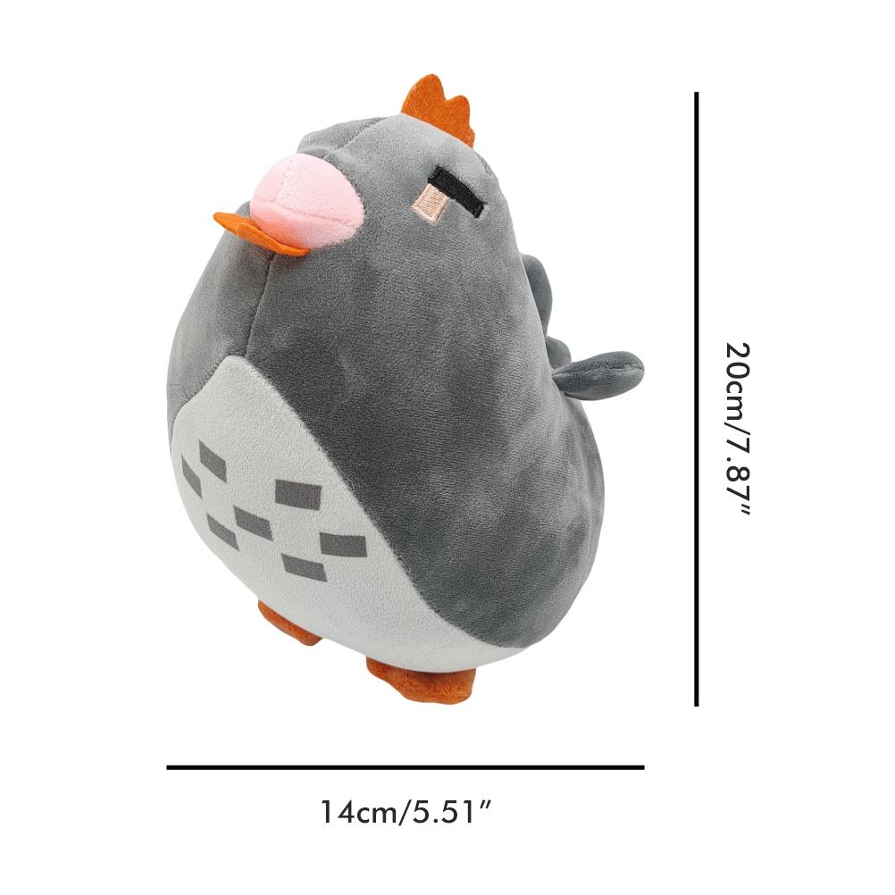 Game Figure Plush Toy Soft PP Cotton Cute Cartoon Hen Stuffed Doll Toy for Home Decoration Birthday Gift
