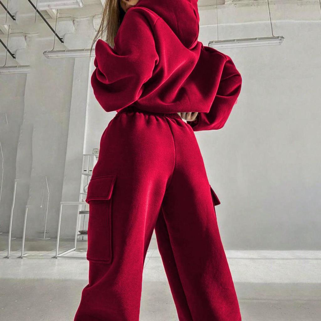 2025 Fall/Winter Women's Fashion Sportswear Casual Hoodie Set