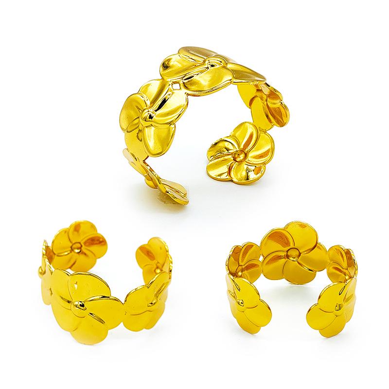 Retro Geometric Oil Pressed Stainless Steel Bracelet - Irregular Hollow Design for Women