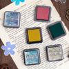 6 Pcs Ink Pad Set Flowing Colors Series Combination Inkpad School Supplies for Kids Adults Crafting Projects